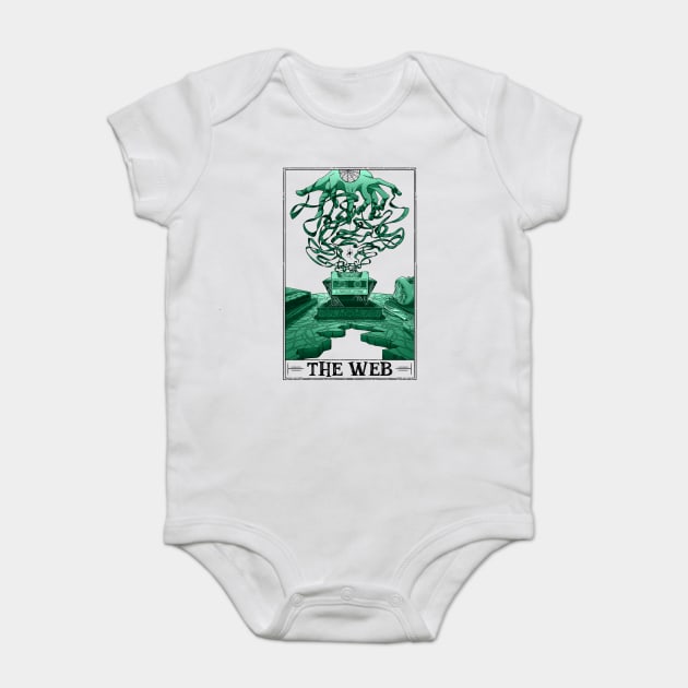The Web Tarotesque (light) Baby Bodysuit by Rusty Quill